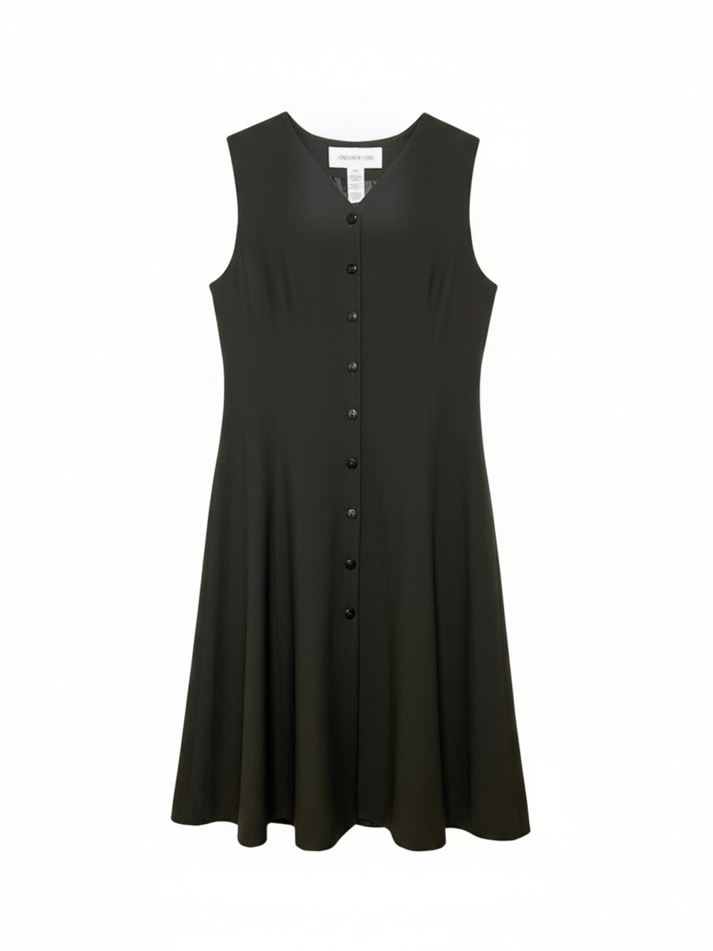 Jones New York Vintage Tailored Wool Button Down Dress in Deep Olive - sz 14